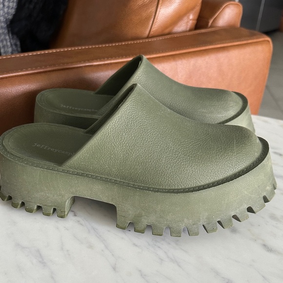 Jeffrey Campbell Shoes - Jeffrey Campbell Olive Platform Lug Clogs